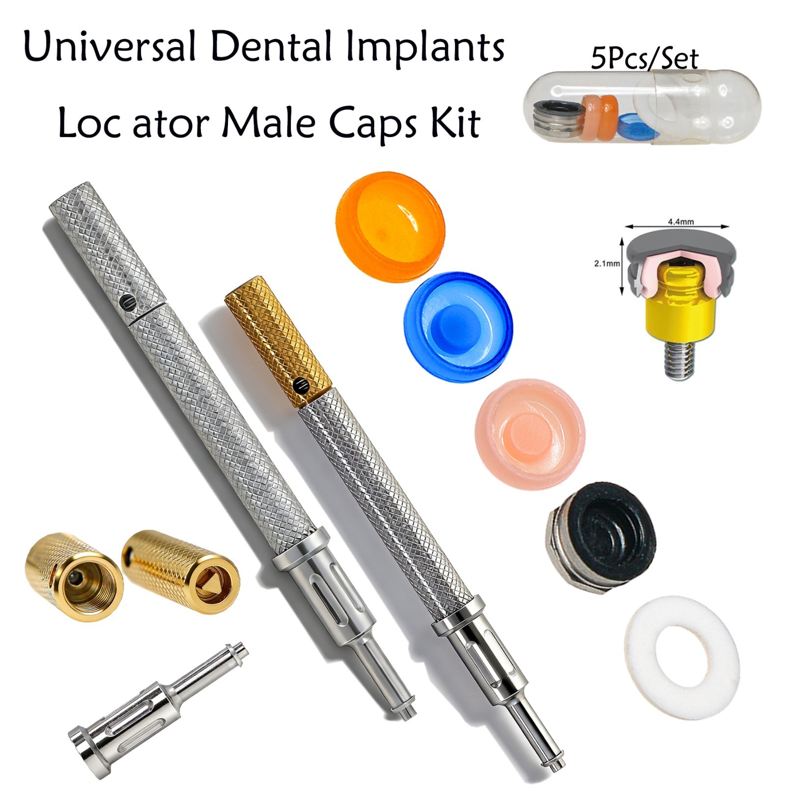 US Dental Implant Universal Retention Cap Insertion Locator Extraction Core Tool