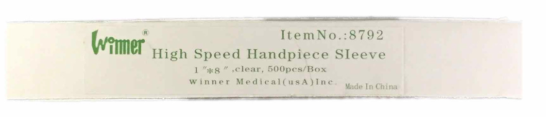 Winner Dental Disposable Law Speed/High Speed Handpiece Sleeves 500/Box