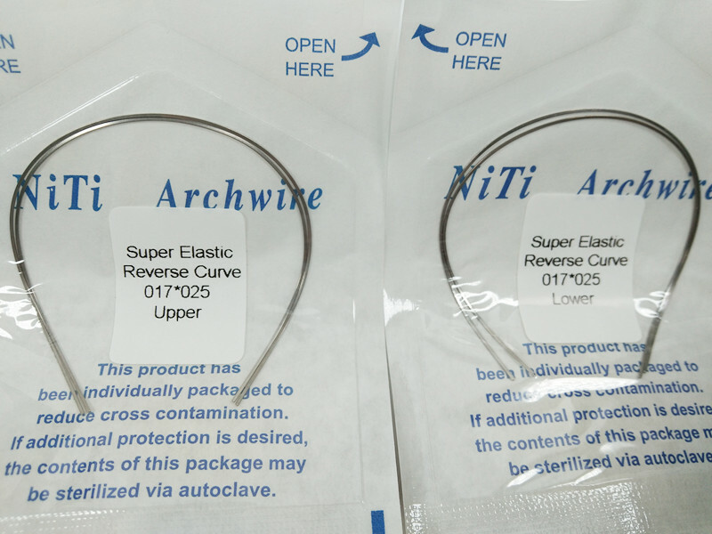 Dental NITI Rectangular Reverse Curve Rectangular Arch Wires Super Elastic Wire