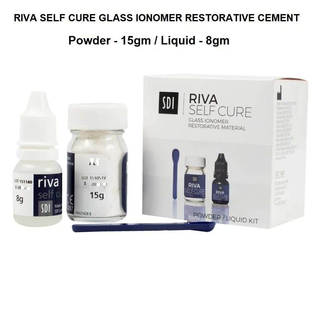 Dental SDI RIVA Reliable Self Cure High Strength GIC Restorative Cement Pack