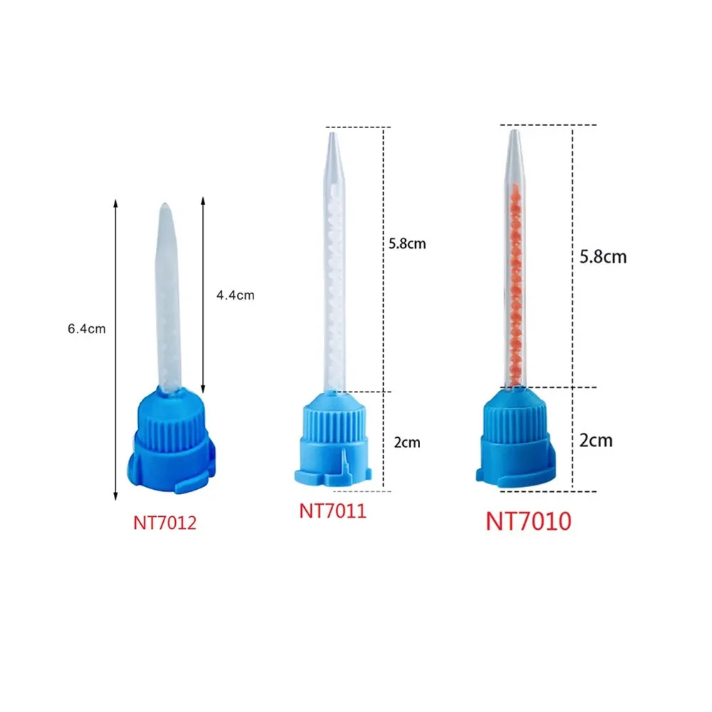 50pcs Dental Silicone Mixing Tips 1:1 Disposable Lab Impression Material Nozzles