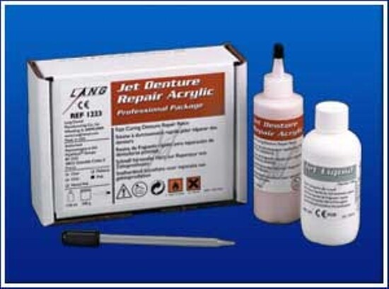 Lang Jet Denture Repair Acrylic-Pink, Fast Set Kit (100Gm Powder & 118mL Liquid)