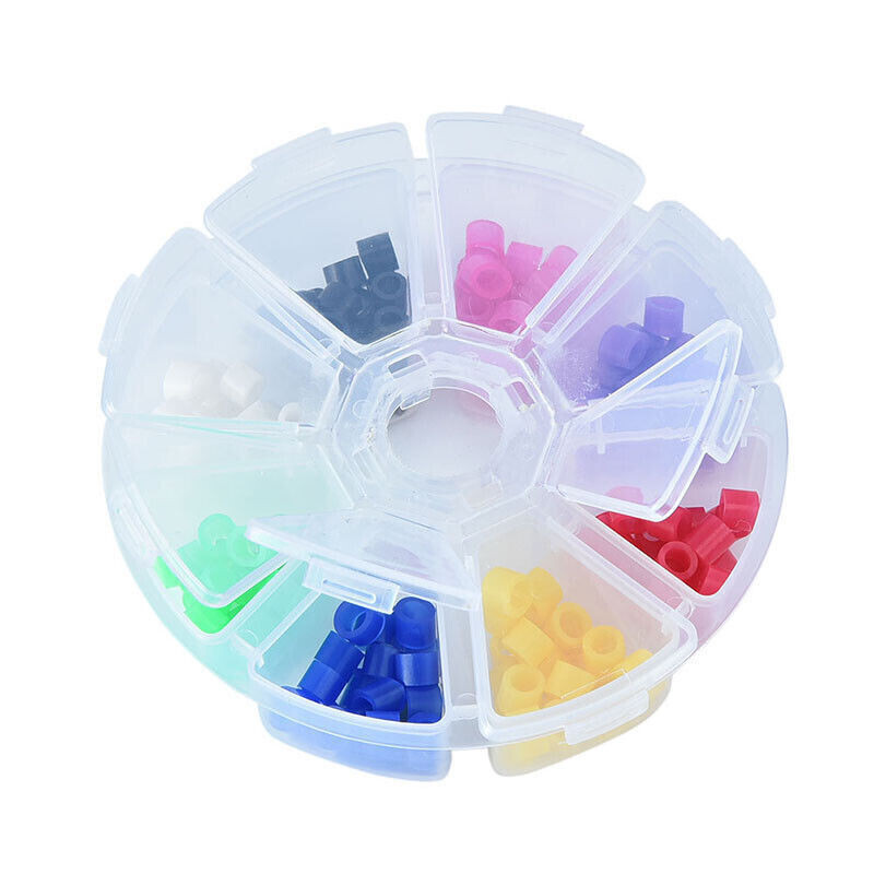 5 Box Dental Hygienist Autoclavable Silicone Rubber 8 Colors Mixed Assorted Ring