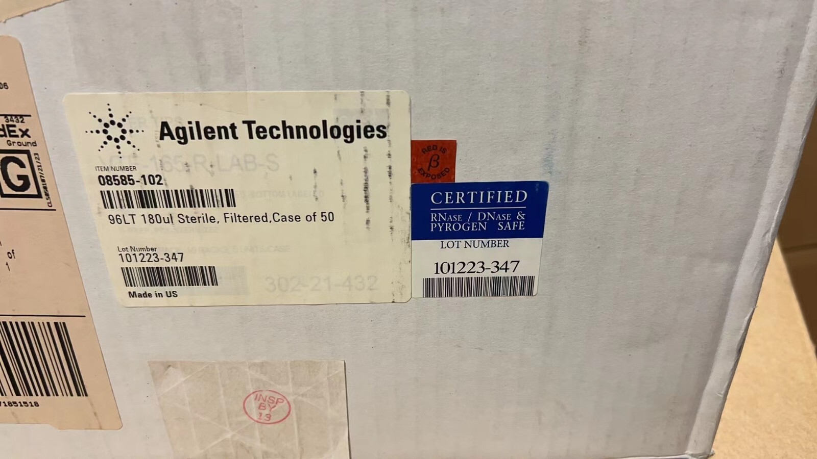 AGILENT 302 21 432 165µL STERILE ROBOTIC FILTER PIPET TIPS, ONLY 2880 LEFT