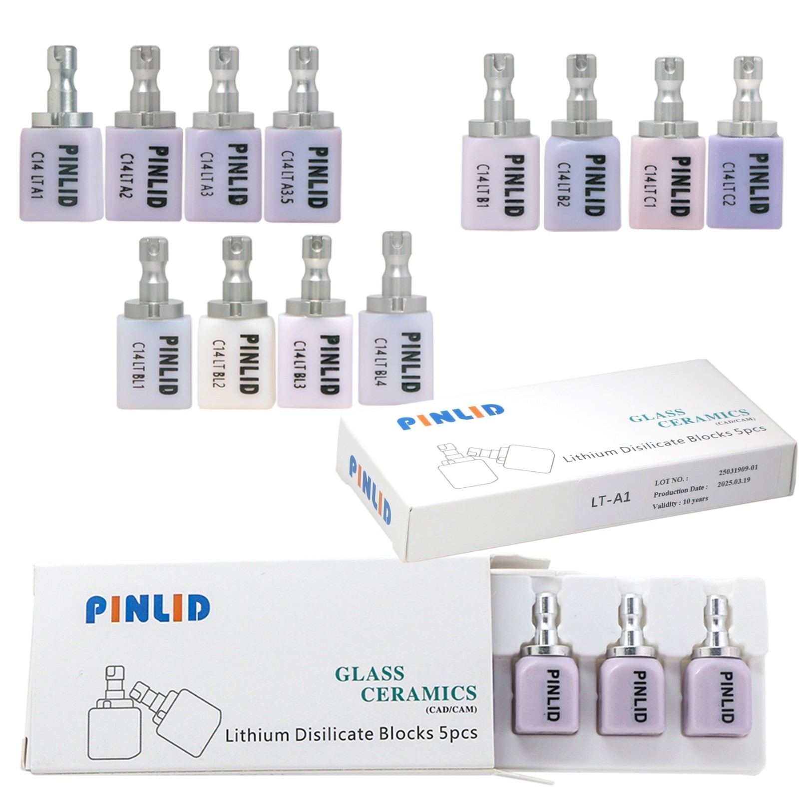 LT/HT C14 Dental IPS e.max Lithium Dislicate Glass Ceramic block CAD CEREC/InLab