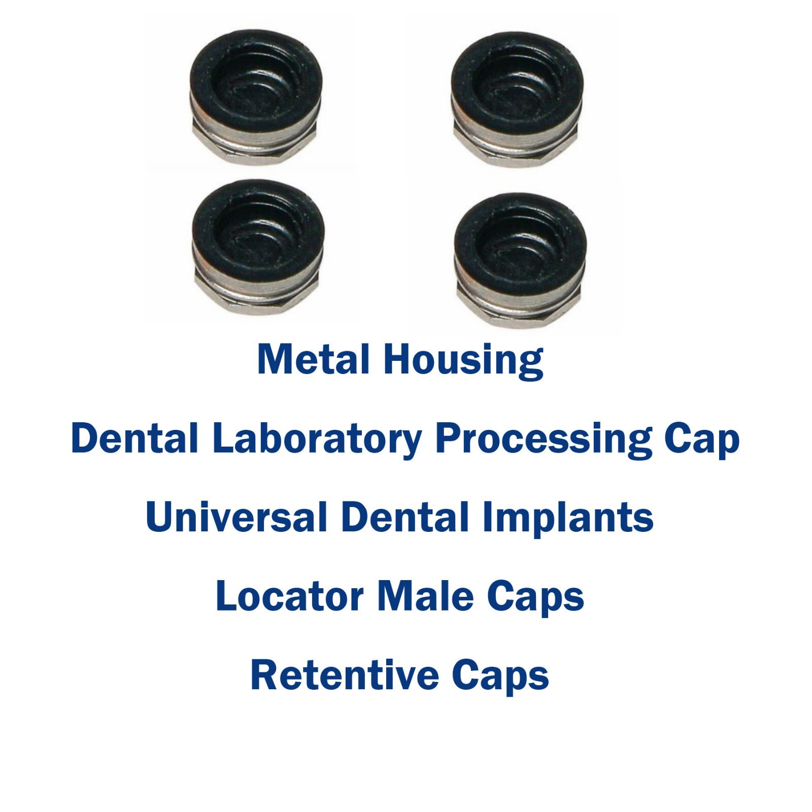 20pcs Overdenture Locator Abutments Replacement Metal Housing & Lab Cap Assembly
