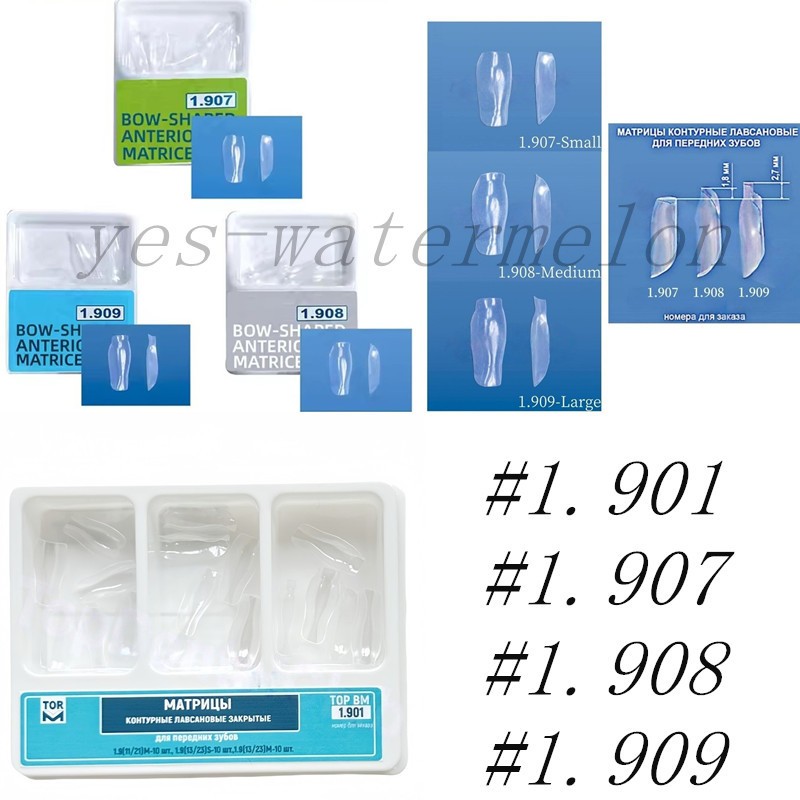Dental Clear Matrix Anterior Rubber TOR VM Bow S/M/L/Mixed Fits Bioclear Matrice