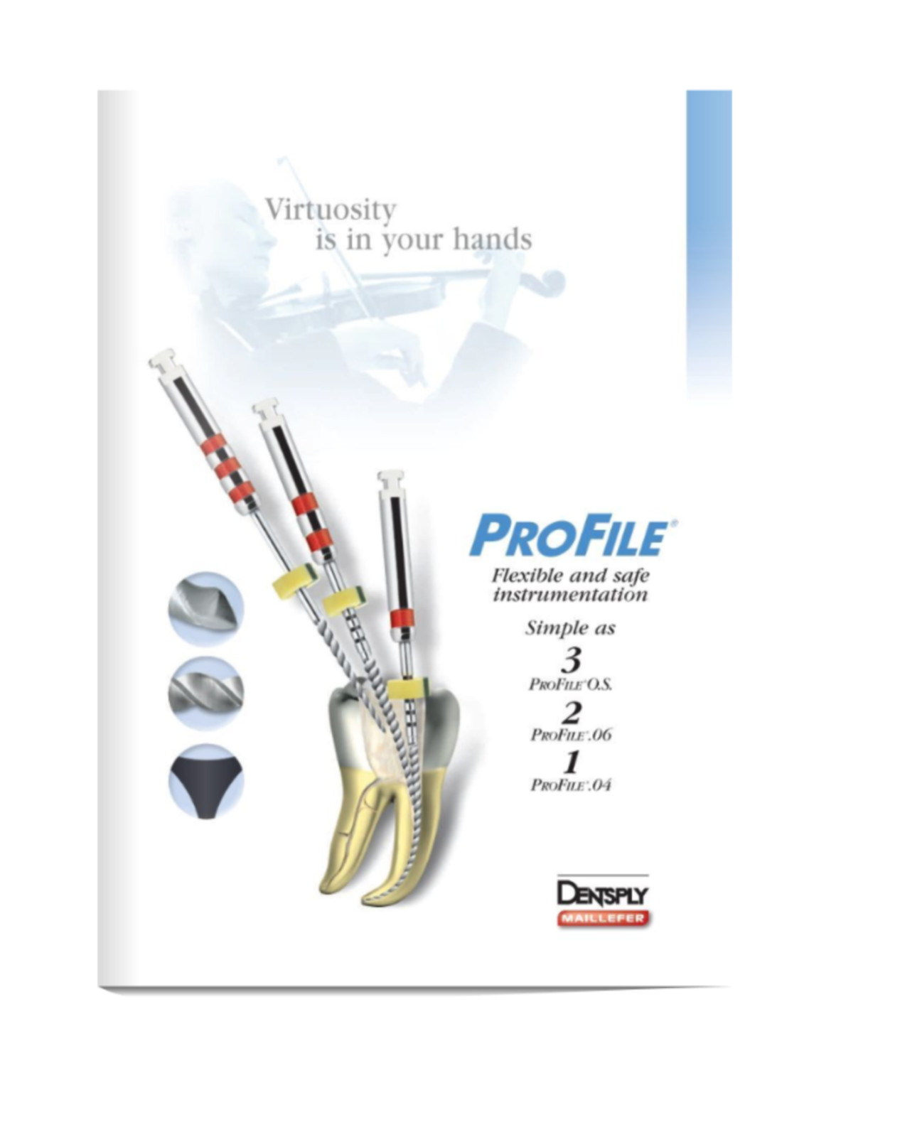 Dentsply Maillefer Dental Profile ISO 21mm .04 Taper rotary files 6/pk all sizes