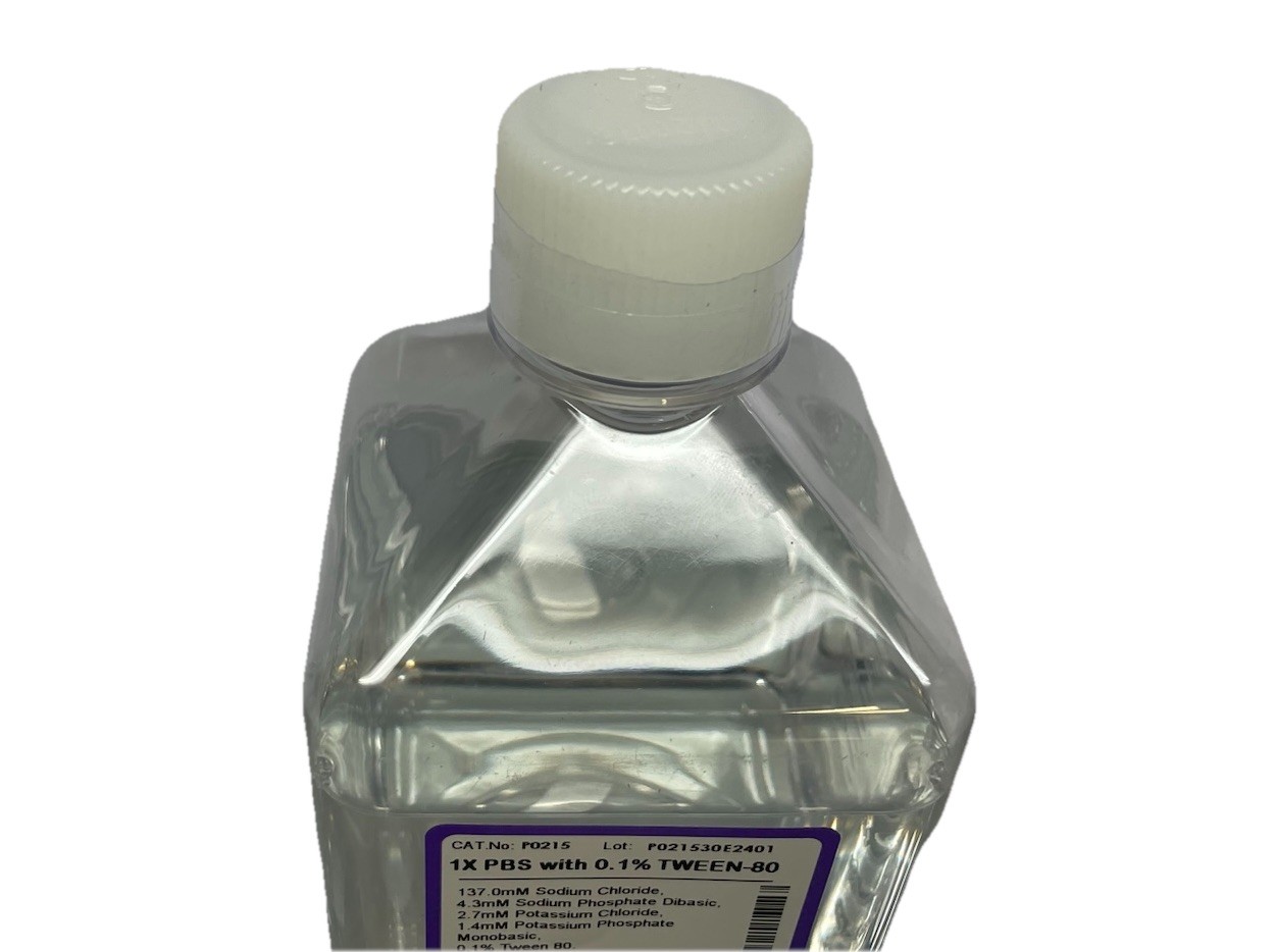 Teknova 1X PBS with 0.1% Tween-80 1000mL Sterile P0215