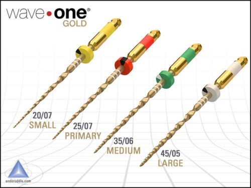 Waveone Gold Small, Primary, Medium, Large Reciprocating DentSply 3 Files Pack