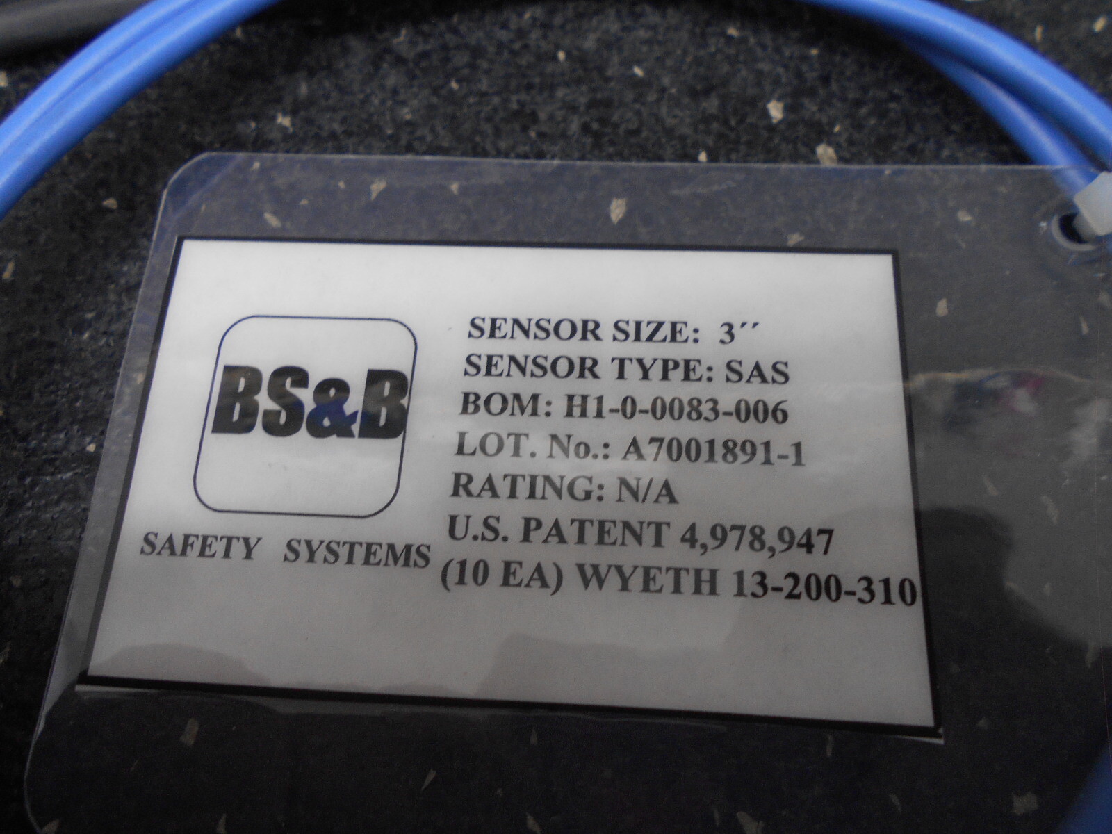 BS&B A7001891-1 TYPE SAS 3″ SAFETY SENSOR
