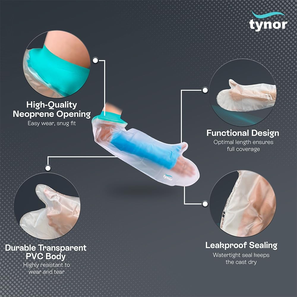 TYNOR Cast Cover Arm, White, Universal Size, 1 Unit
