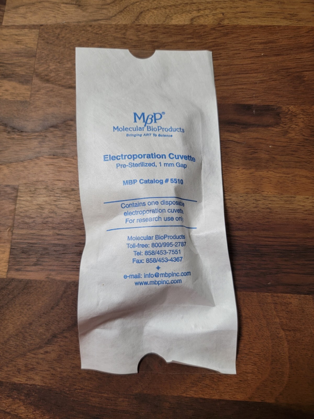 MOLECULAR BIO PRODUCTS 5510 ELECTROPORATION CUVETTES PRE STERILIZED 2MM GAP