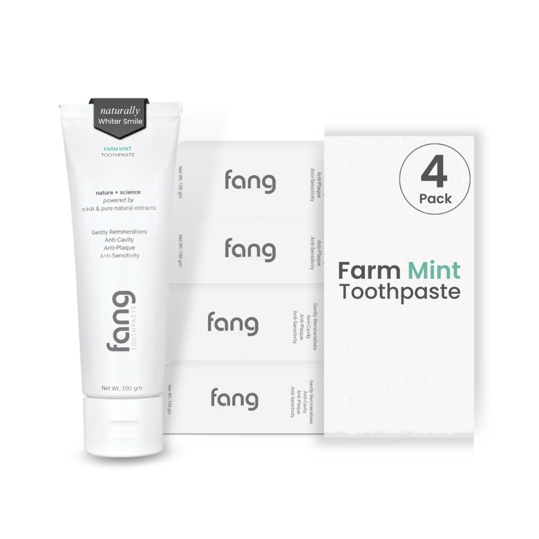Fang Farm Mint Natural Toothpaste – 120 grams (Pack of 4)