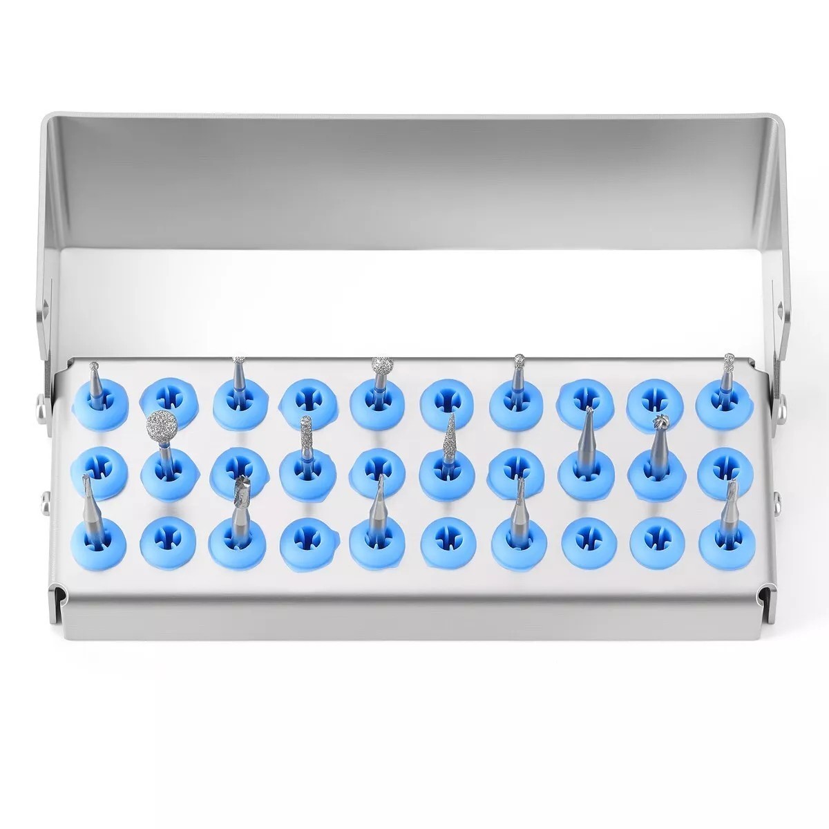 6/8/12/30 Holes Dental Implant Drills Bur Holder Disinfection Box Block