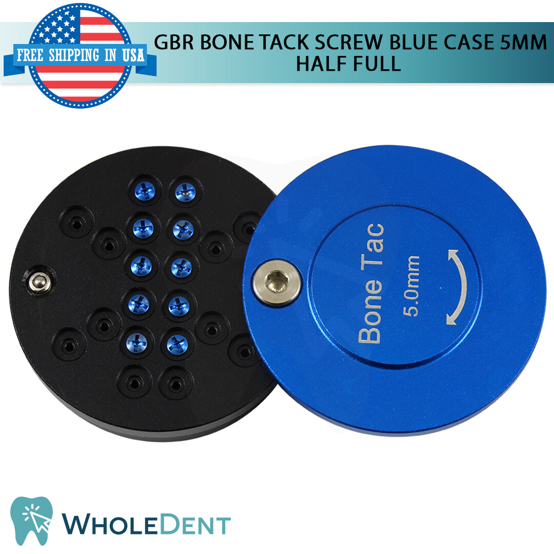 GBR Bon Tack Screw 5mm Pin Blue Half Case Membrane Fixation Dental Im plant Tac
