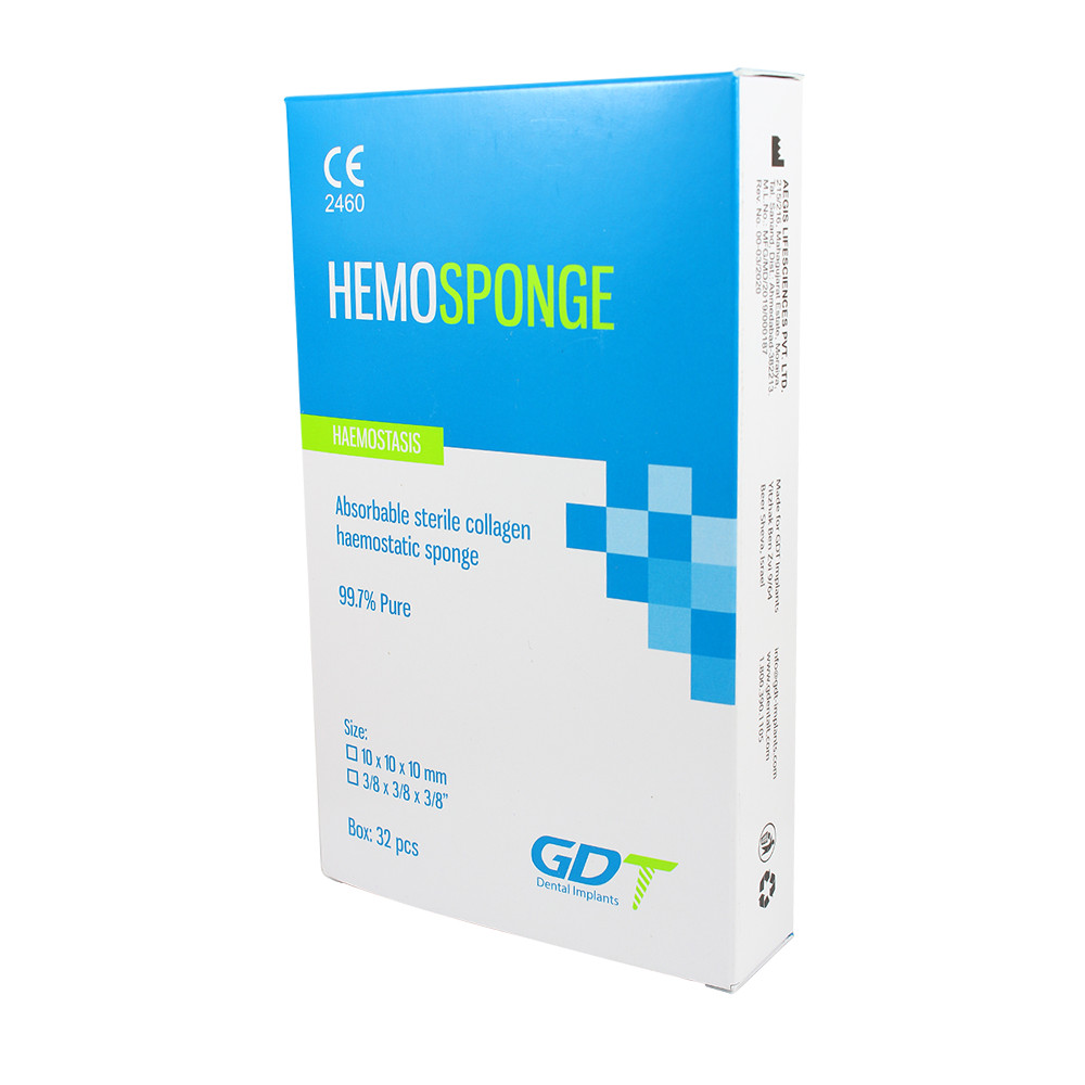 Dental Hemostatic Gelatine Sponge Gelfoam Hypoallergenic Cubes Non Toxic, 32pcs