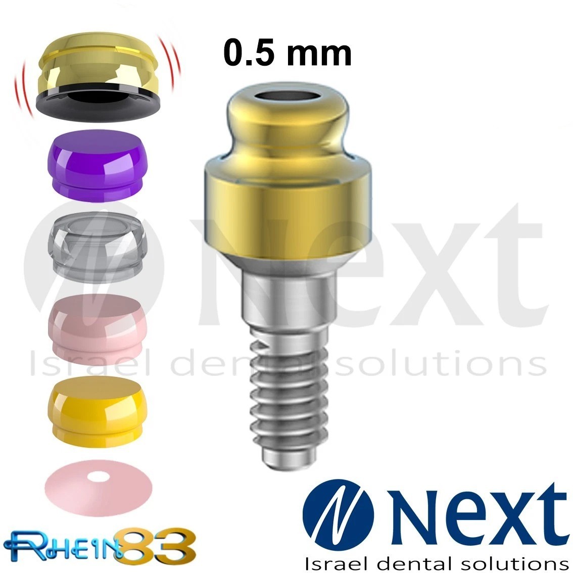 OT Equator abutment 0.5 mm attachment internal hex Set RHEIN83 with smart box