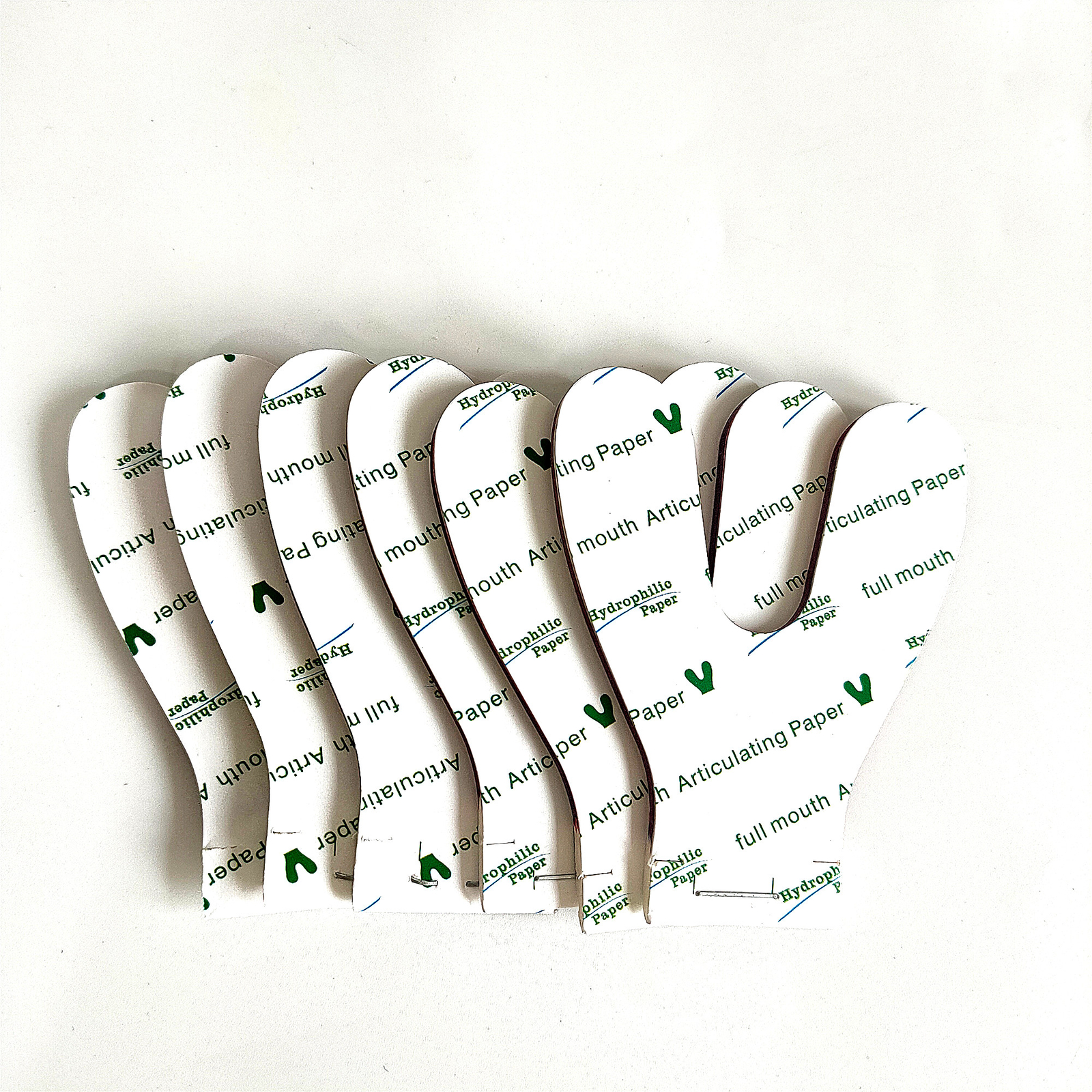 Dental Articulating Paper Horseshoe Thick Strips Blue Red/Green For Denture
