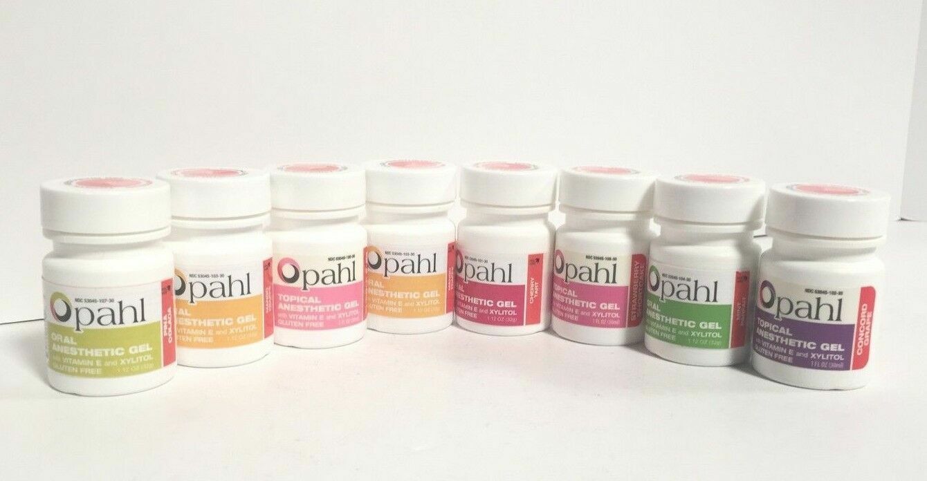 8x OPAHL Oral Anesthetic Gel Assorted Flavors Dental Medical