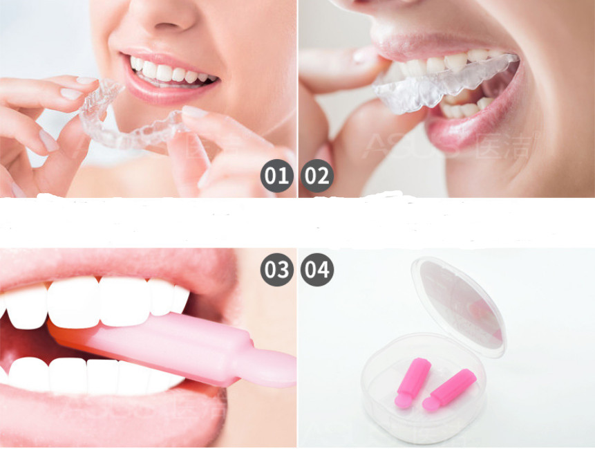 Aligner Chewies Mouth Tray Seaters Pink Juicy Peach Brace