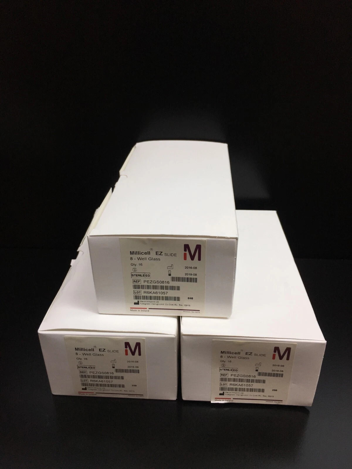 MIllipore REF PEZGS0816 Millicell EZ Slide 8 Well Glass Lot 3 PKS
