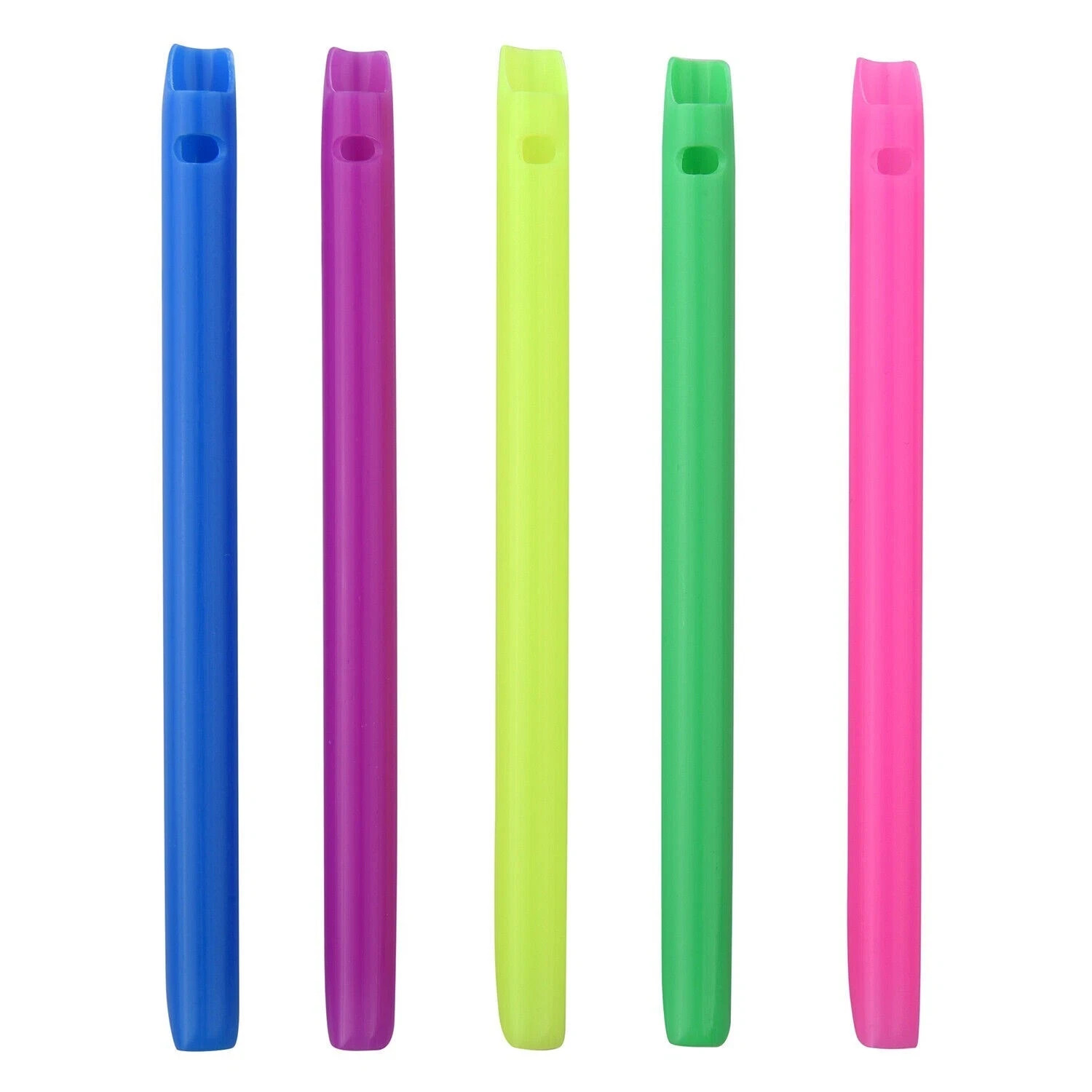 500 Pcs Dental Evacuation High Volume Suction Vented HVE Tips Rainbow 44mm*11mm