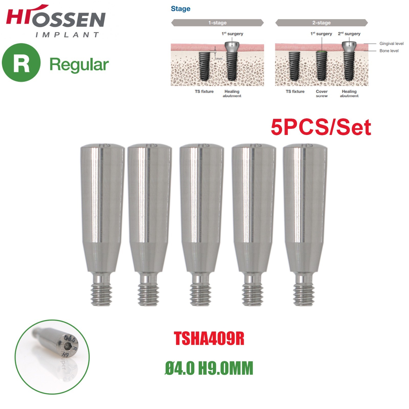 US Regular Healing Abutment Cover Screw Internal Hex Hiossen ET Osstem TS DIO Ti