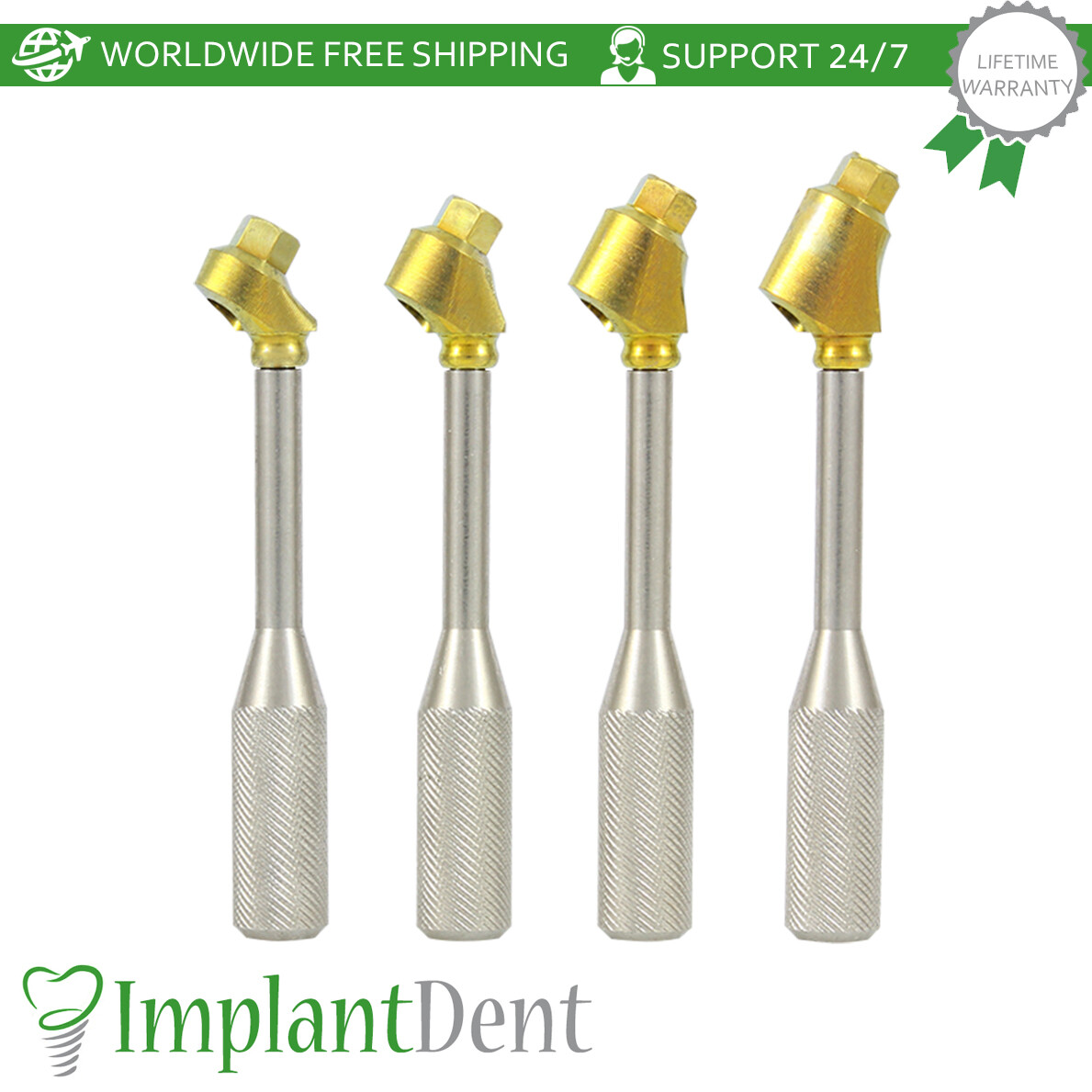 1x Dental Angulated 18° Loc-Low Attachment Set Int Hex 2.42mm