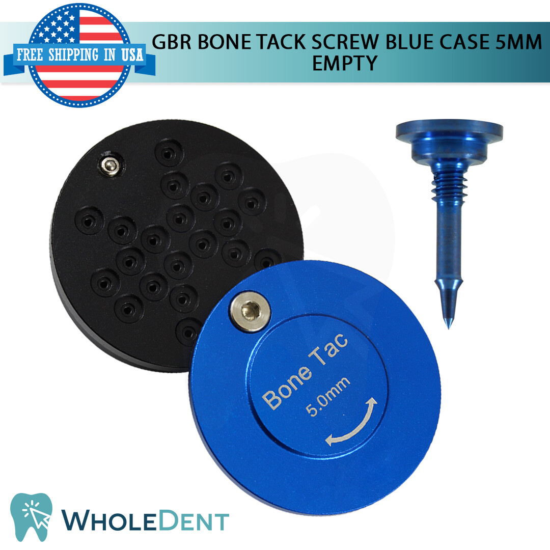 GBR Bon Tack Screw 5mm Pin Blue Empty Case Membrane Fixation Dental Im plant Tac
