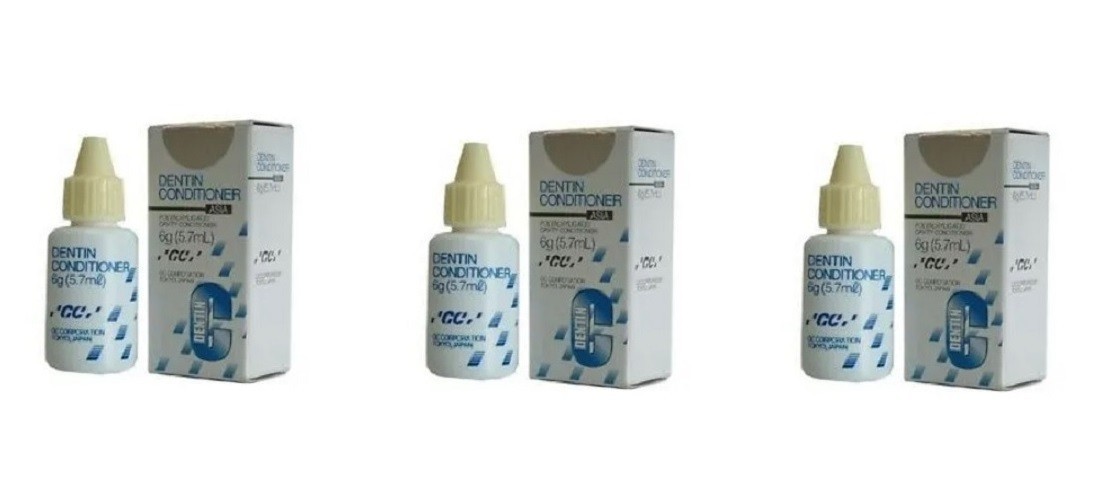 3 x Dental GC JAPAN Dentine Conditioner 6gm Polyacrylic Acid Cavity Conditioner