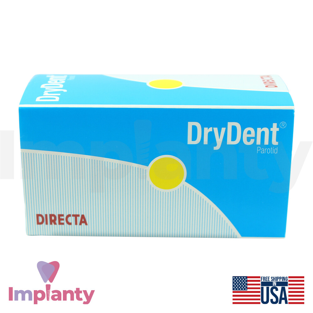 50 Pcs Directa DryDent Parotid Dental Gauze Cotton Rolls Saliva Absorption Pads