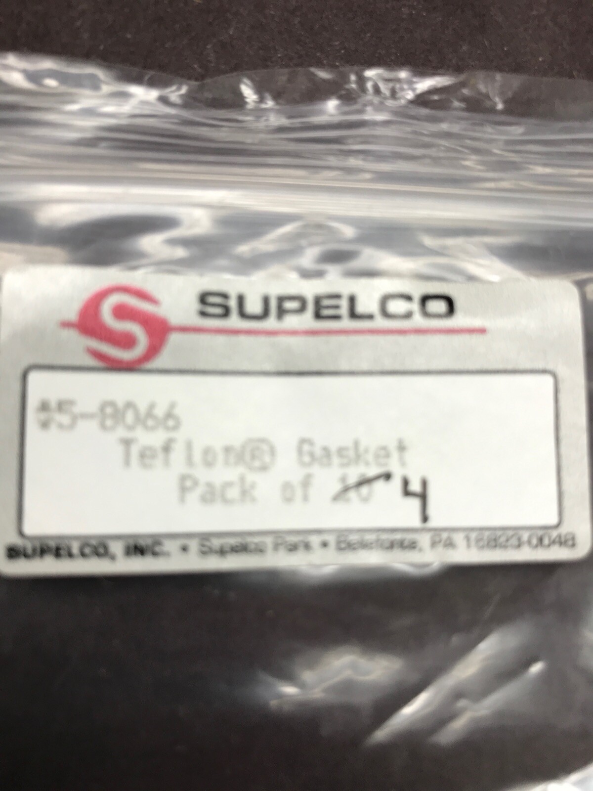 (4) SUPELCO Mobile Phase Filtration Apparatus Teflon Gaskets 35mm ID 5-8066