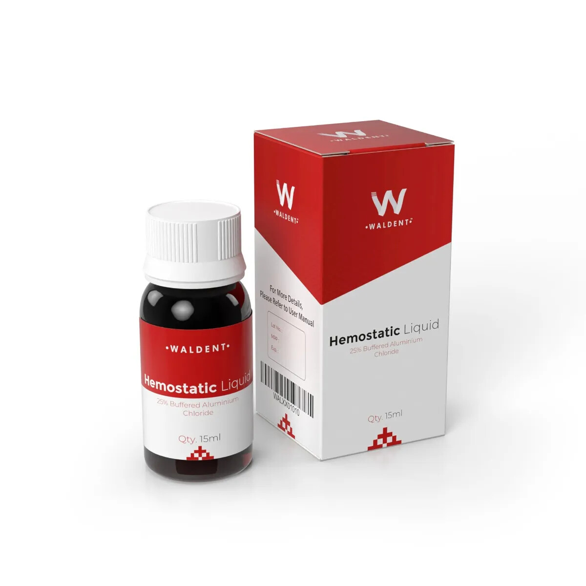 Waldent Hemostatic Liquid consisting of 25% aluminium chloride for OGB control