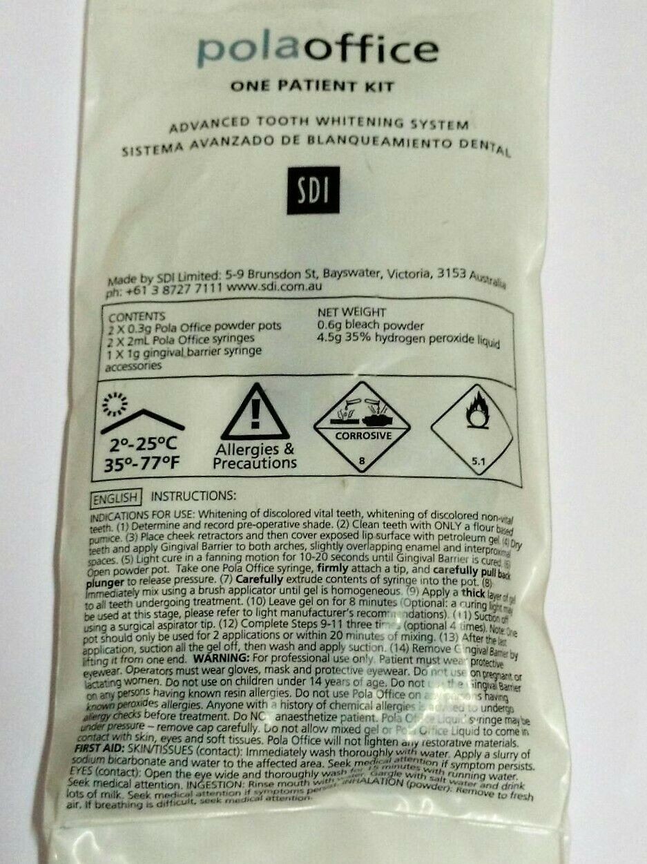 SDI Pola Office Dental Tooth Whitening Bleach 35 In Office Bleach (Free Ship)