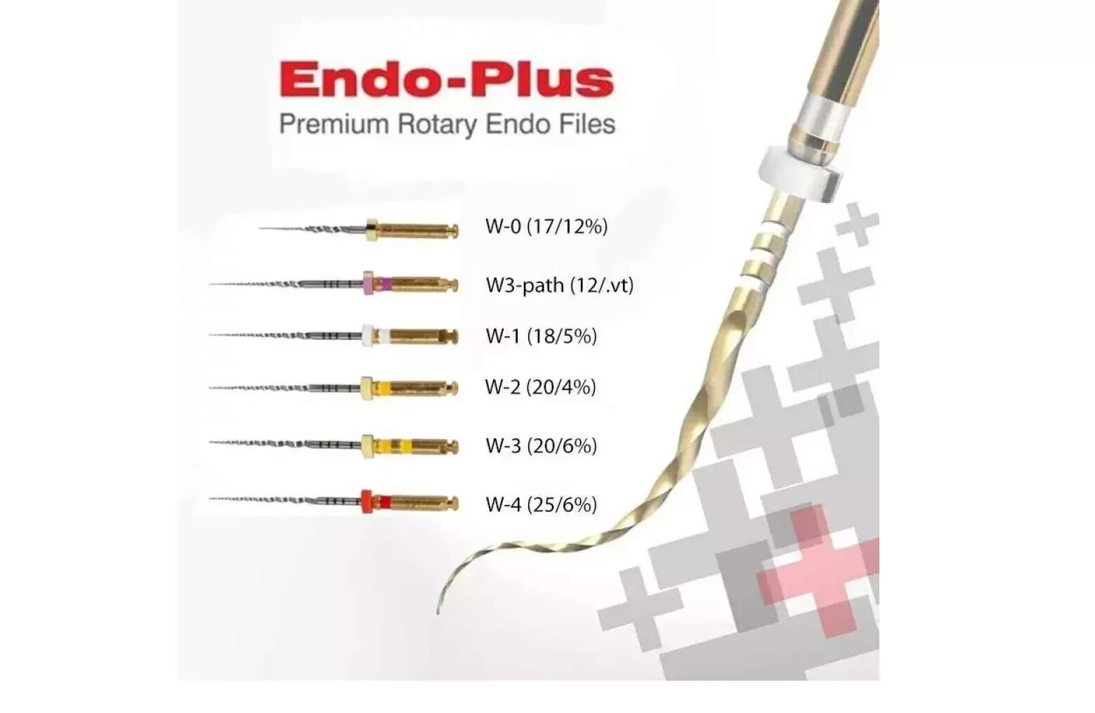 Dental Woodpecker Endo Plus Ni -Ti Root Canal 6 Files Pack Assorted 25mm Length