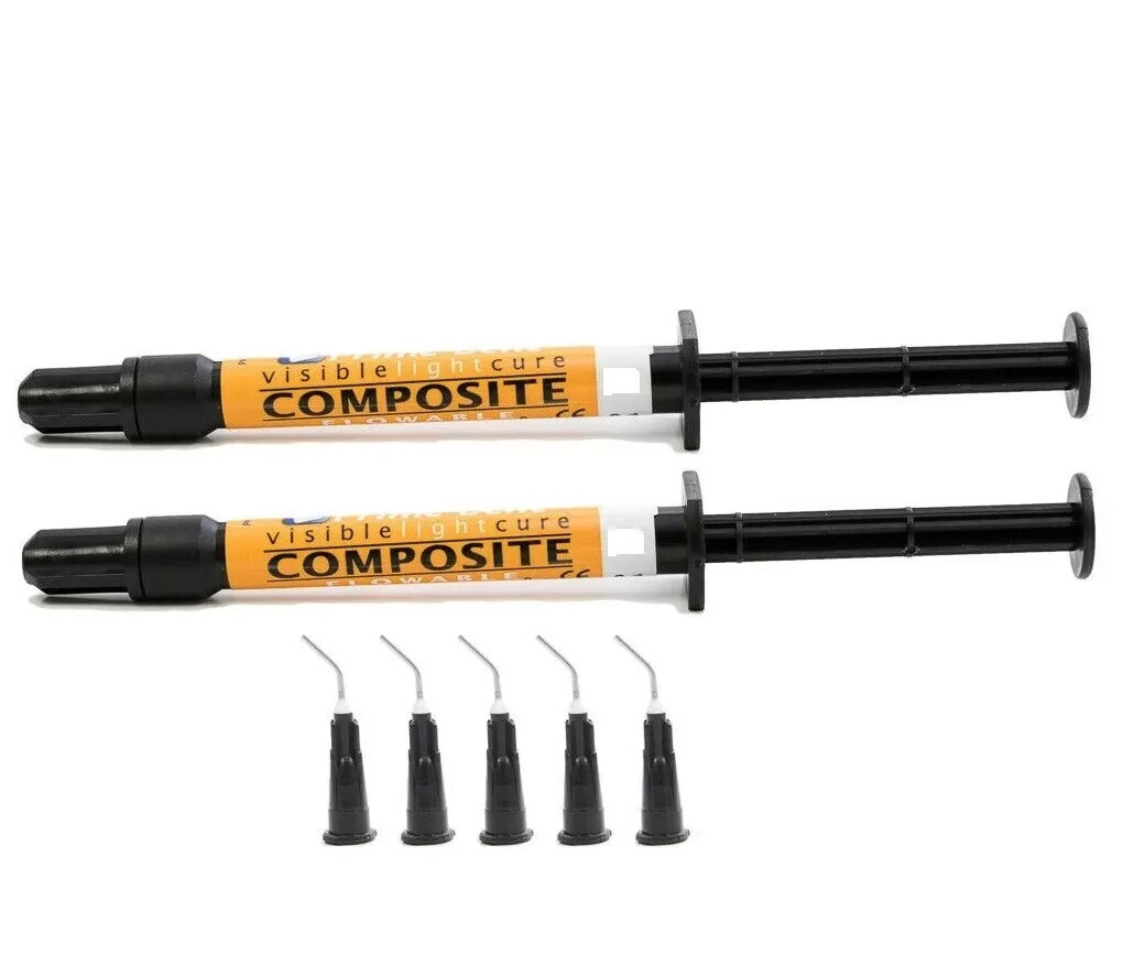 2 x PRIMEDENT Visible Light Cure Flowable Composite 2gm SHADES A3.5/B2