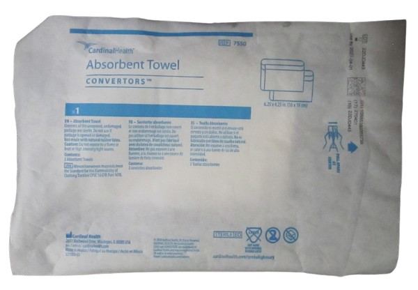 Cardinal Health Absorbent Sterile Towel Convertors 15″x25″ (38x64cm) 2/Pack