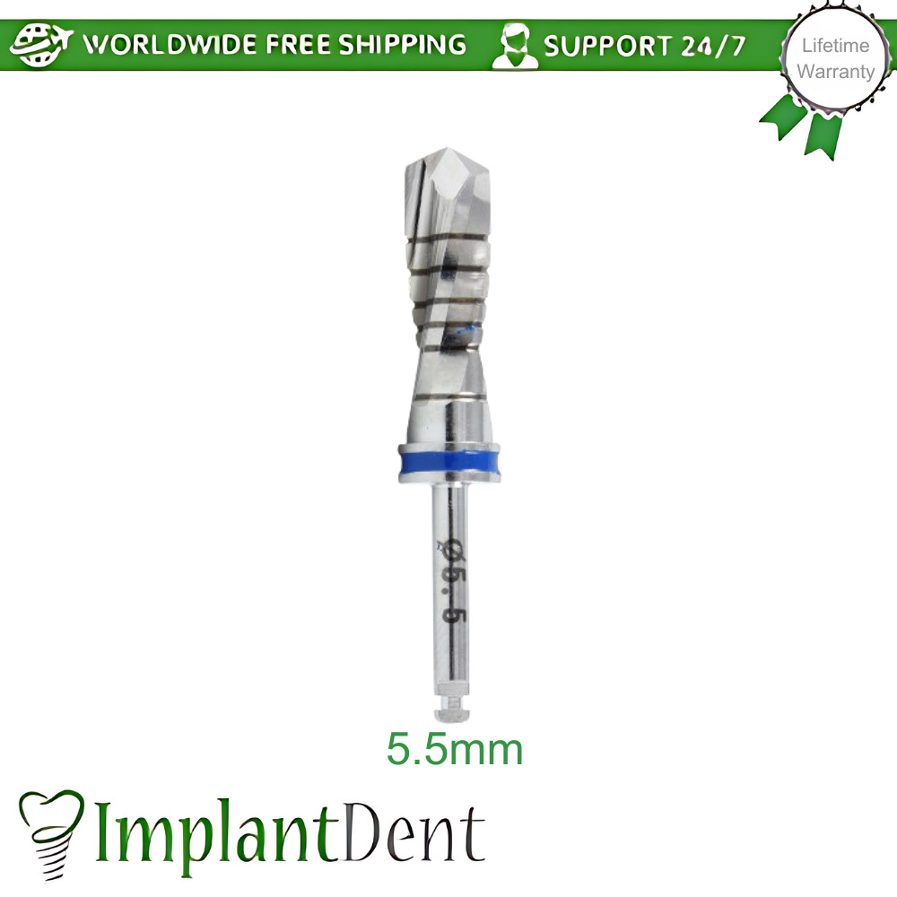 1x Dental Straight Drills 16mm External Irrigated Stainless Steel Dentistry Tool