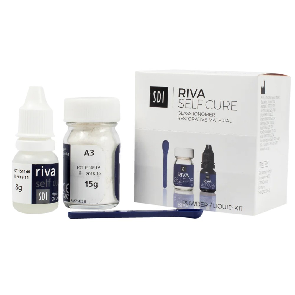 SDI Riva GIC Filling Restorative Core Buildup 15g Powder + 8g Liquid – Free ship