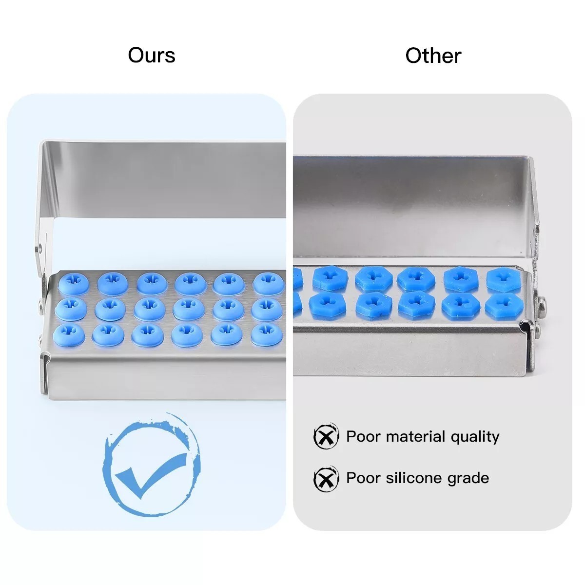 6/8/12/30 Holes Dental Implant Drills Bur Holder Disinfection Box Block