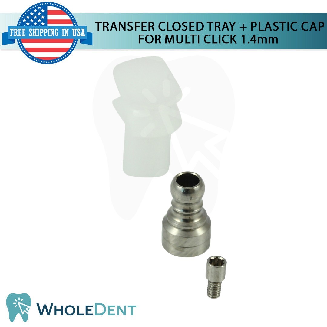1X Impression Coping Closed Tray Transfer For Multi Unit 1.4mm System Abutment