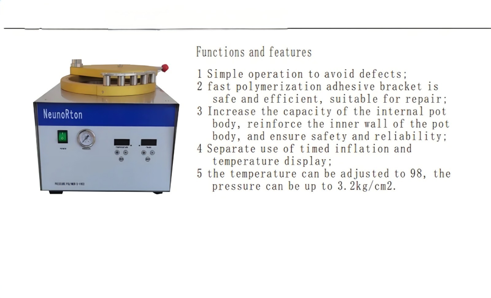 NeunoRton HS-S-1903 Dental Pressure Polymerizer for Dental Laboratory Dentistry