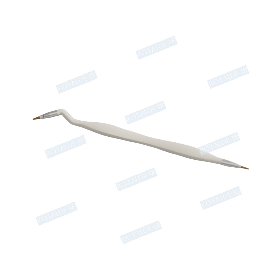 Dental Brush Pen Replaceable Brushes Tips Straight Curved Head Mini Micro Brush