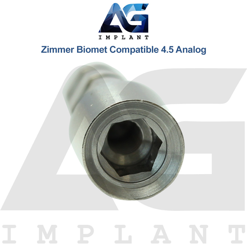 5x Dental Fixture Analog Ø4.5mm Compatible Zimmer Biomet® Int Hex 2.5mm
