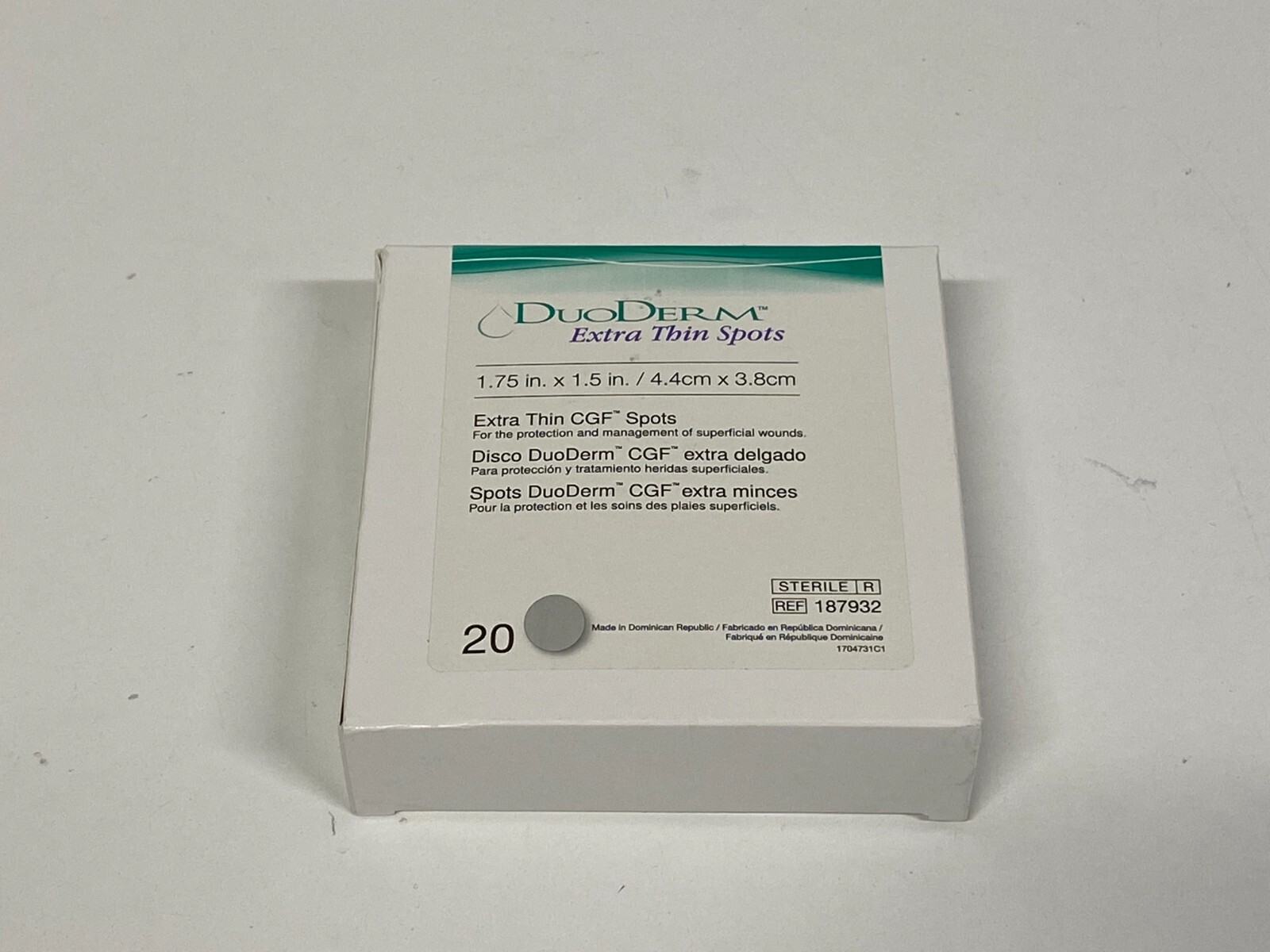 4 Boxes (20/Box) Convatec Thin Spots 1.75″ x 1.5″ 187932 Exp. 2028-07 (*V19*)
