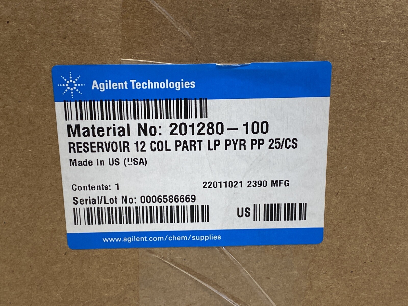 (25/Cs) AGILENT 84mL PP 12-Column Reservoir Pyramid Base 19mm H 201280-100