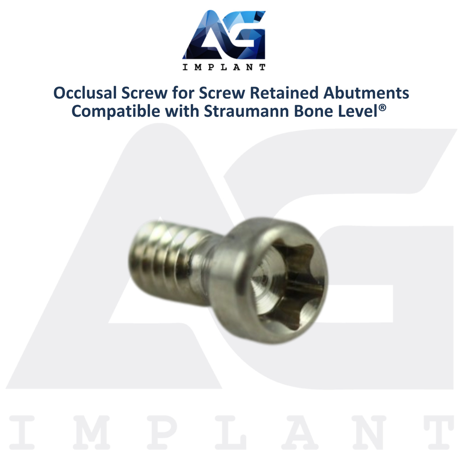 5 Titanium Screw Retained Prosthetics Straumann B0ne Level® Compatible 3.7mm