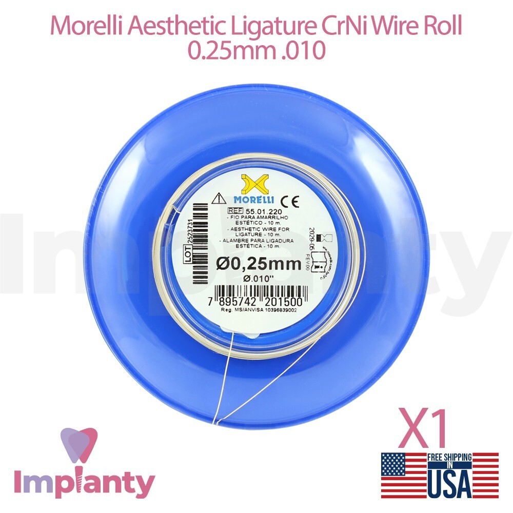 Morelli Aesthetic CrNi Wire Roll Ligature 0.25mm /.010″ Orthodontic Dental 10m