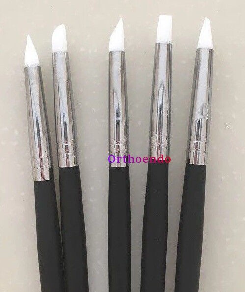 1/10 Kit Dental Adhesive Composite Resin Pens Porcelain Teeth Silicone Brush Pen